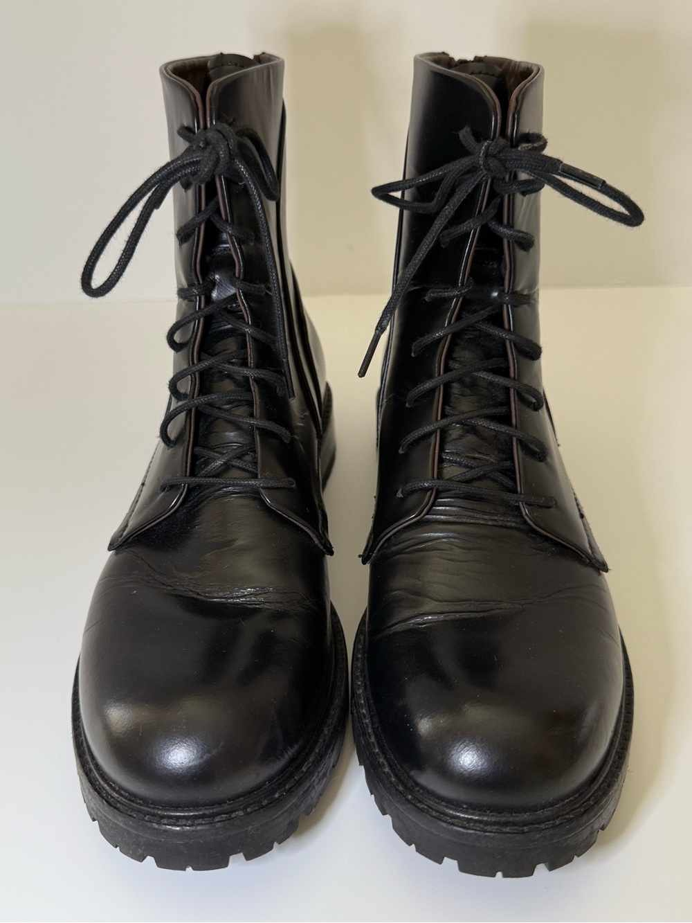 Boemos Combat Ankle Leather Boots- Made in Italy